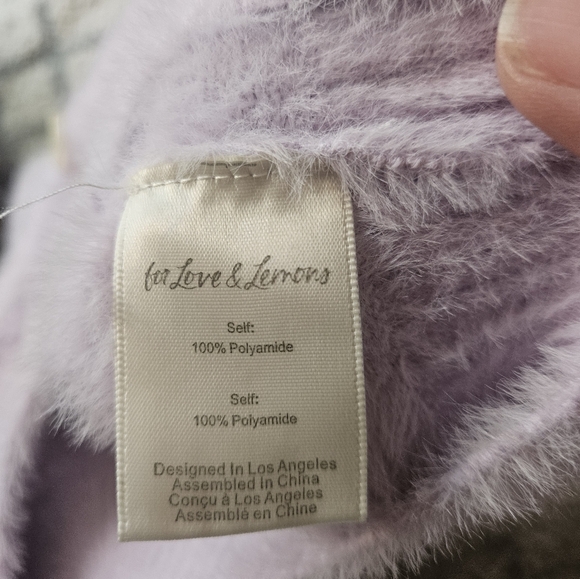 For Love And Lemons Lilac Fuzzy Devon Bralette Medium - Picture 8 of 8